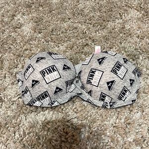 Pink strapless push-ups bra